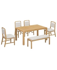 Streamdale Furniture Extendable Dining Set with 4 Chairs and Bench