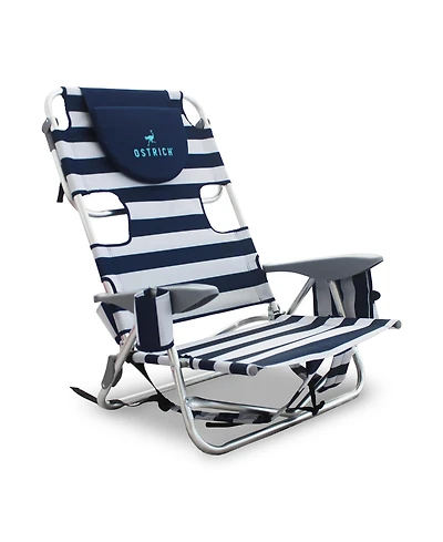 Ostrich The Deluxe Backpacker Portable Beach Chair with Cooler Bag