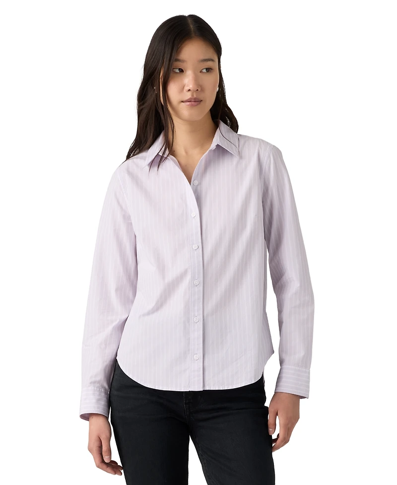 Levi's Women's Carlile Classic Poplin Long-Sleeve Shirt