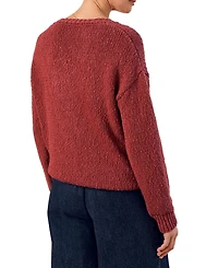 Celtic & Co. Women's Slub Knit Button Detail Sweater