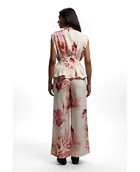Karen Millen Women's Floral Straight Leg Trouser
