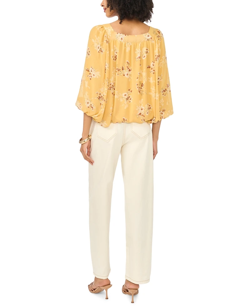 Vince Camuto Women's Square Neck Bubble Blouse