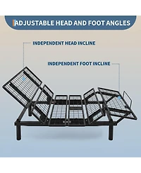 homfan Foldable Metal Platform Bed Frame