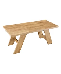 Streamdale Furniture 71'' Light Wood Grain Rectangular Dining Table for 6-8 People