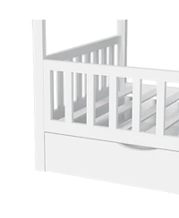 Streamdale Furniture Full House Bed with 2 Storage Drawers And Roof