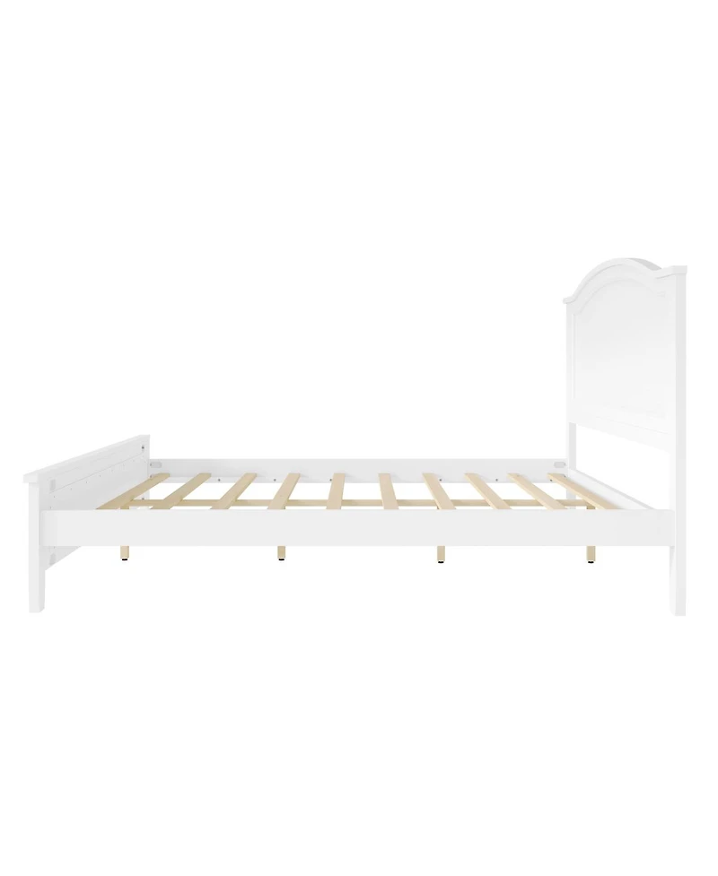 Streamdale Furniture King Size Platform Bed with Headboard with Wooden Slat Support Legs