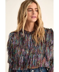 Nasty Gal Women's Tinsel Tiered Cropped Jacket