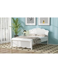 Streamdale Furniture Twin Size Wood Platform Bed with Headboard
