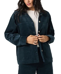 O'Neill Women's Longford Shacket Button-Front Collared Jacket
