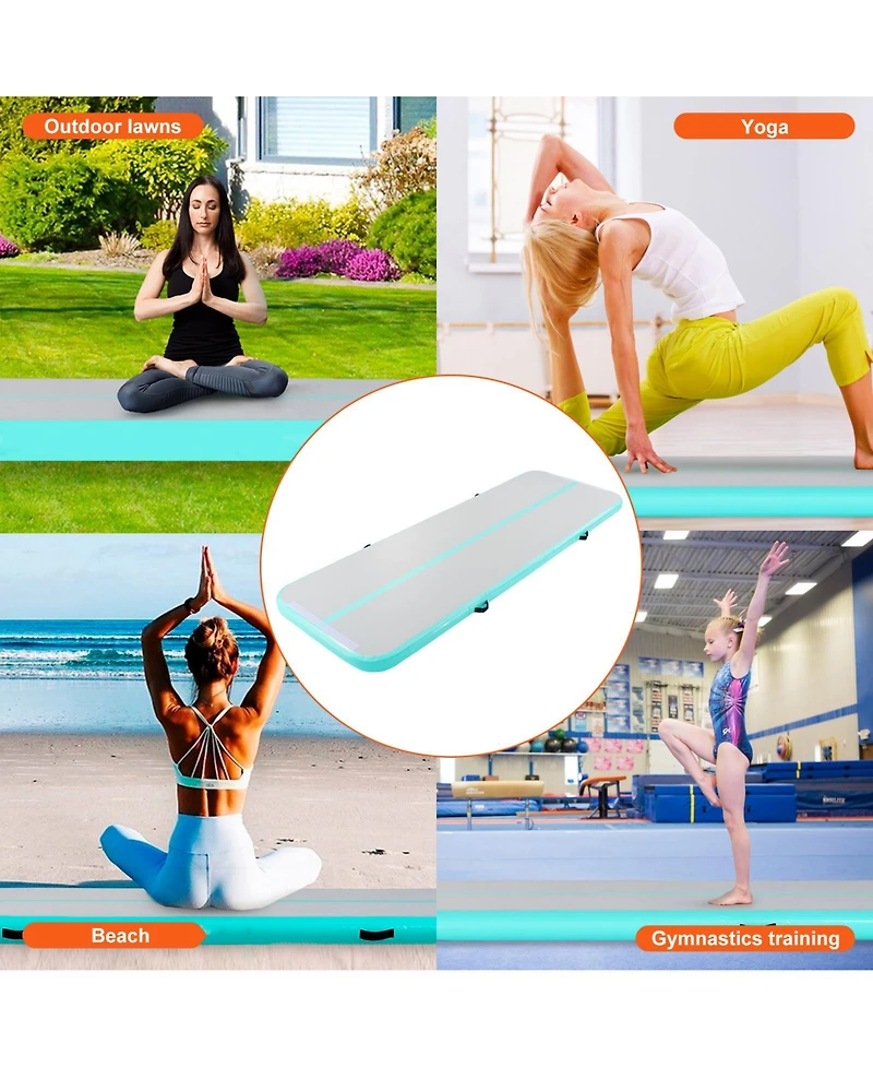 Vevor 10FT Air Track Inflatable Training Tumbling Gymnastics Gym Mat with Pump