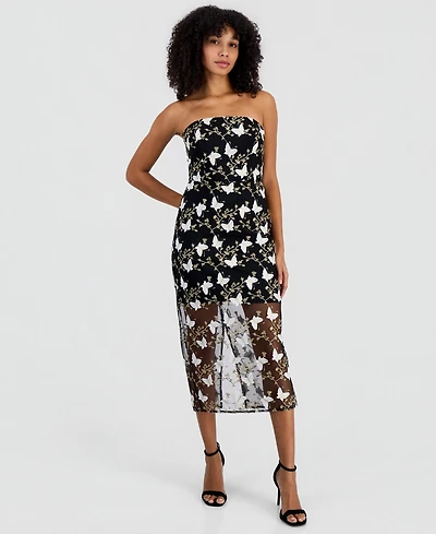 Sam Edelman Women's Lace Sheath Midi Dress