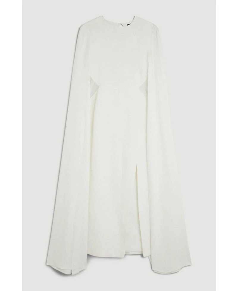 Karen Millen Women's Cape Mesh Midi Dress