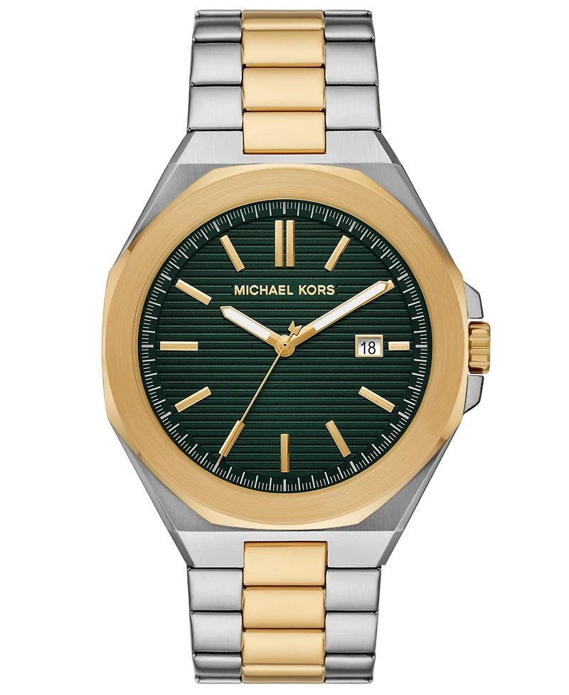 Michael Kors Men's Callum Three-Hand Date Two-Tone Stainless Steel Watch 44mm