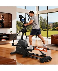 Fed Fitness Yosuda EM2 Elliptical Machine with 20" stride, electromagnetic resistance, ultra-quiet operation, and Bluetooth app control.