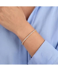The Lovery Cz Tennis Bracelet 14K Gold Plated Sterling Silver