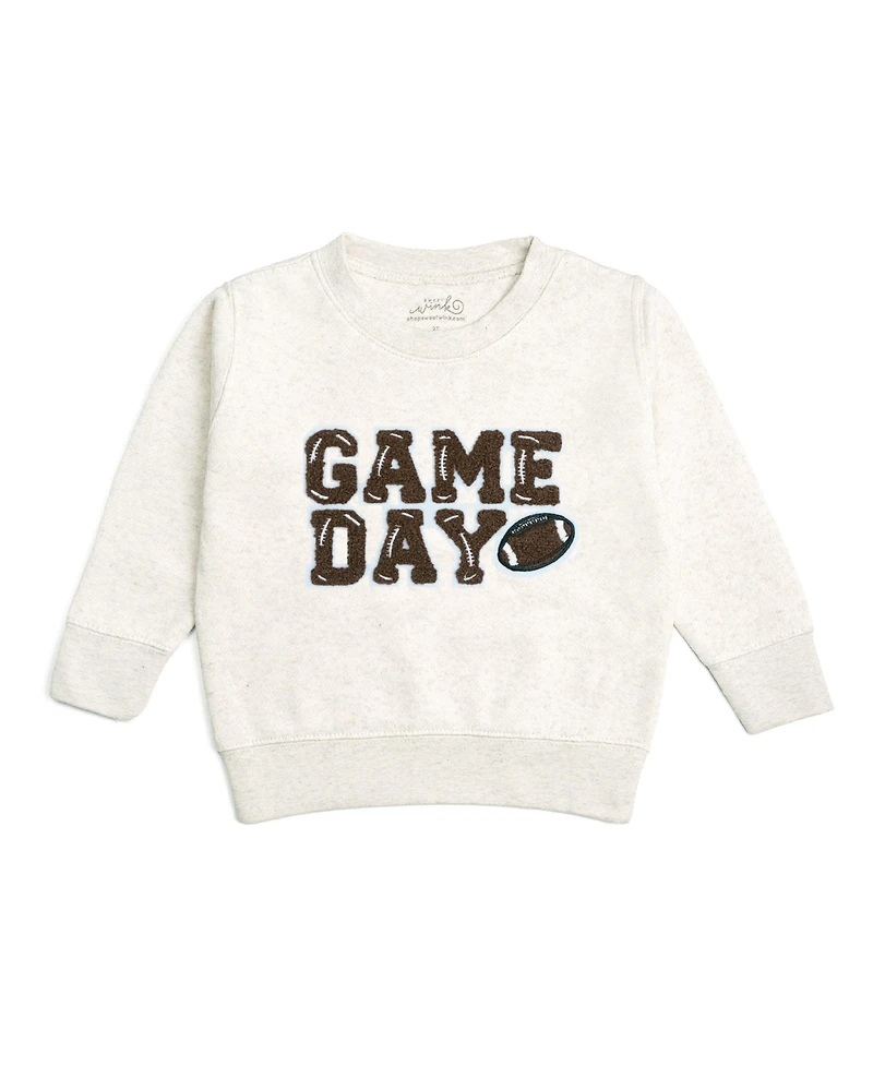 Sweet Wink Little Boys Game Day Patch Sweatshirt