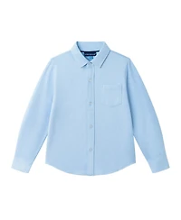 Andy & Evan Big Boys Andy and Evan Blue Knit-Tech Shirt