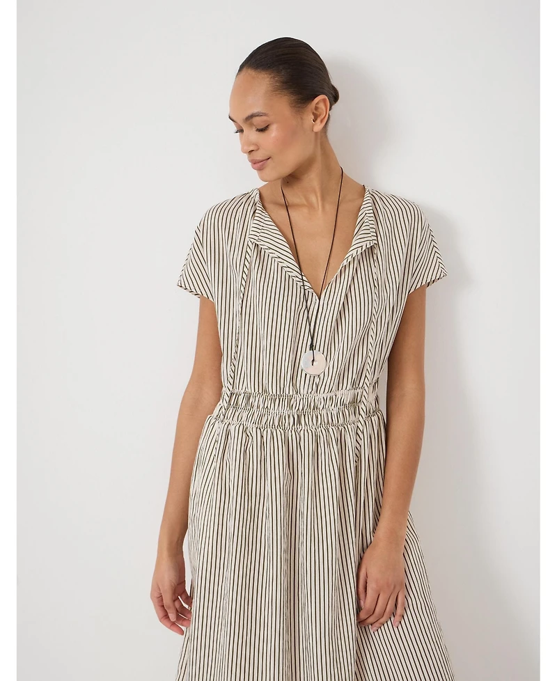 Hush Women's Nika Smocked Waistband Cotton Midi Dress