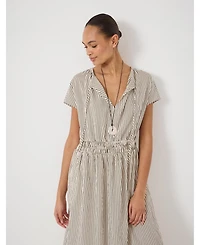 Hush Women's Nika Smocked Waistband Cotton Midi Dress