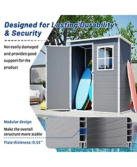 Streamdale Furniture 5x3 Feet Resin Outdoor Storage Shed With Floor, Waterproof And Lockable