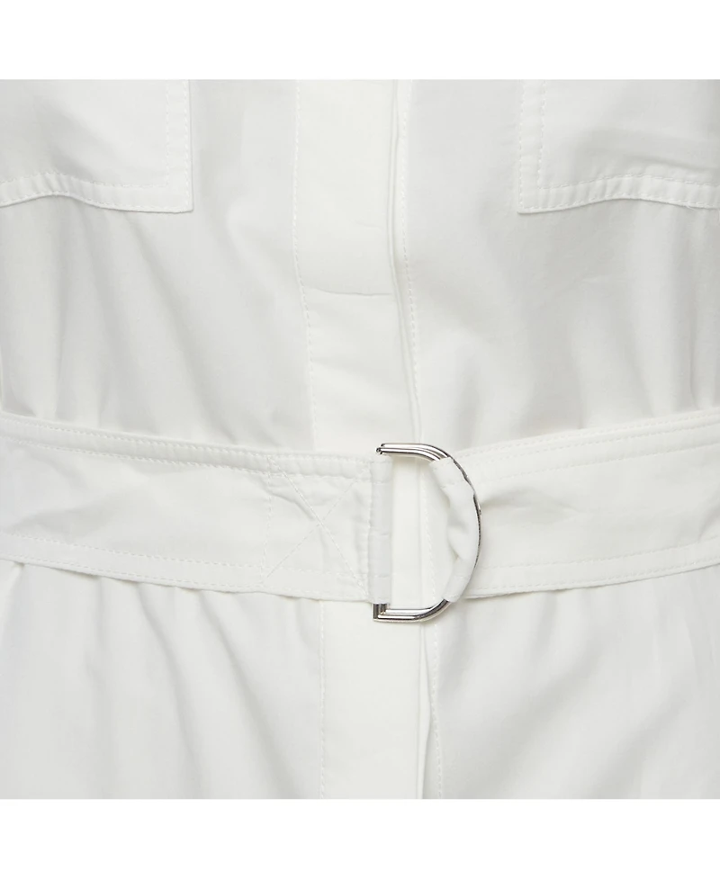 Pre-Owned Burberry Women's Collared Long-Sleeve Belted Shirt Dress