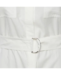 Pre-Owned Burberry Women's Collared Long-Sleeve Belted Shirt Dress