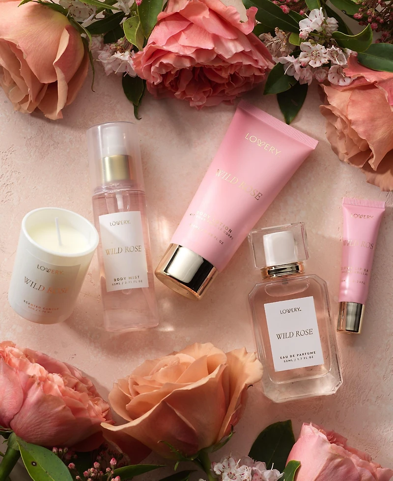 Lovery 8-Pices. Wild Rose Bath and Body Care Gift Set