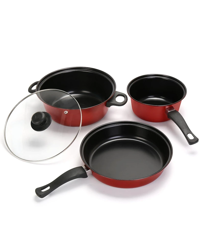 Piscifun Portable Lightweight Non Stick Cast Iron Cookware Set With Vented Lids Utensils For Outdoor Camping Travel