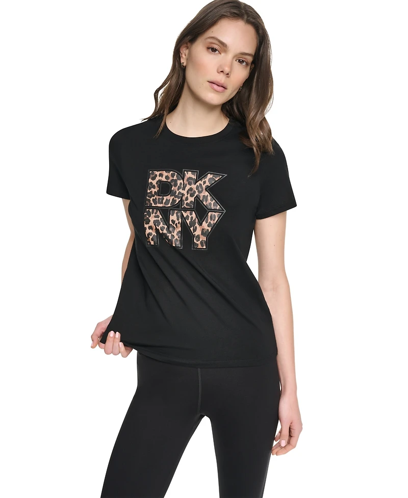 Dkny Sport Women's Stacked Puff Outline Short-Sleeve T-Shirt