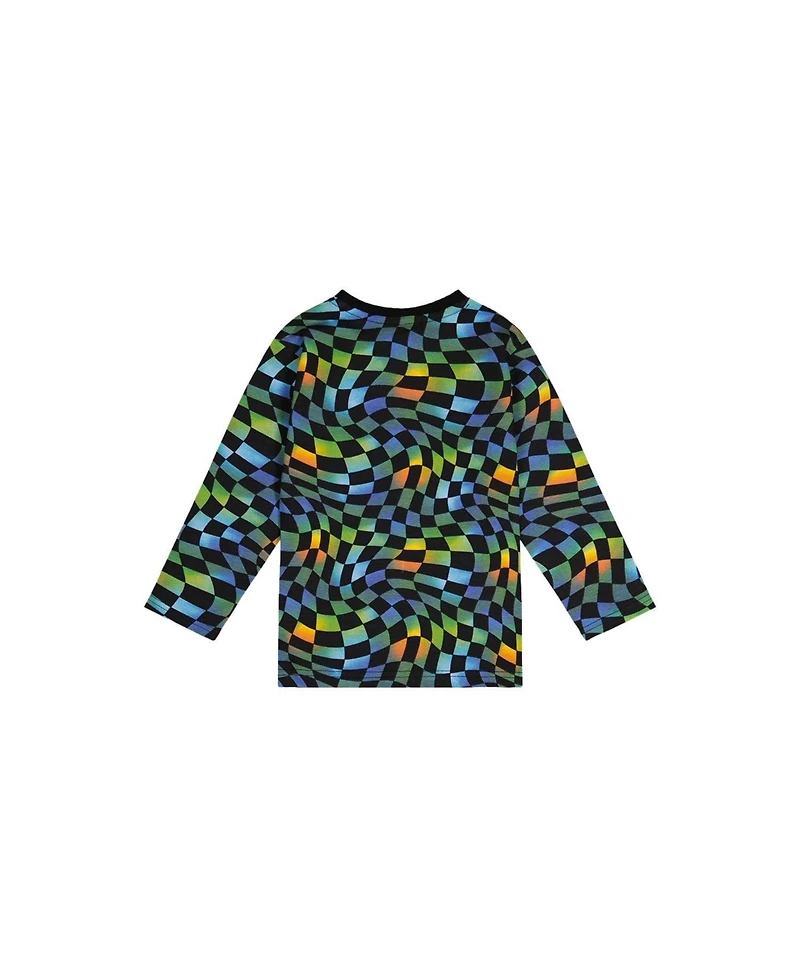 Deux par Deux Big Boys 6-12 Cotton Long Sleeve T-Shirt Checkered Print