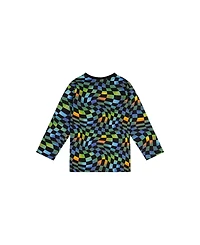 Deux par Deux Big Boys 6-12 Cotton Long Sleeve T-Shirt Checkered Print