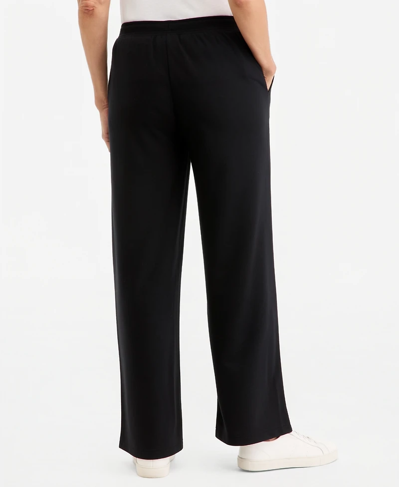 Style & Co Petite LuxLounge Wide-Leg Drawstring Sweatpants, Macy's Exclusive