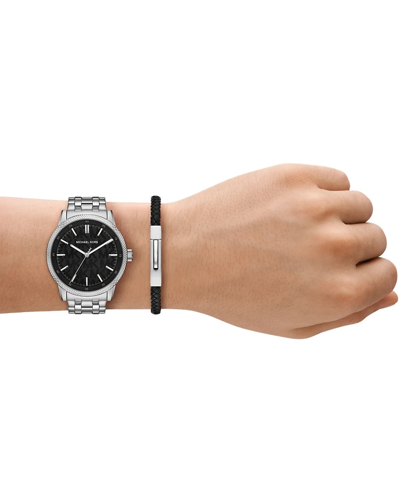 Michael Kors Men's Wolfe Three-Hand Stainless Steel Watch 32mm