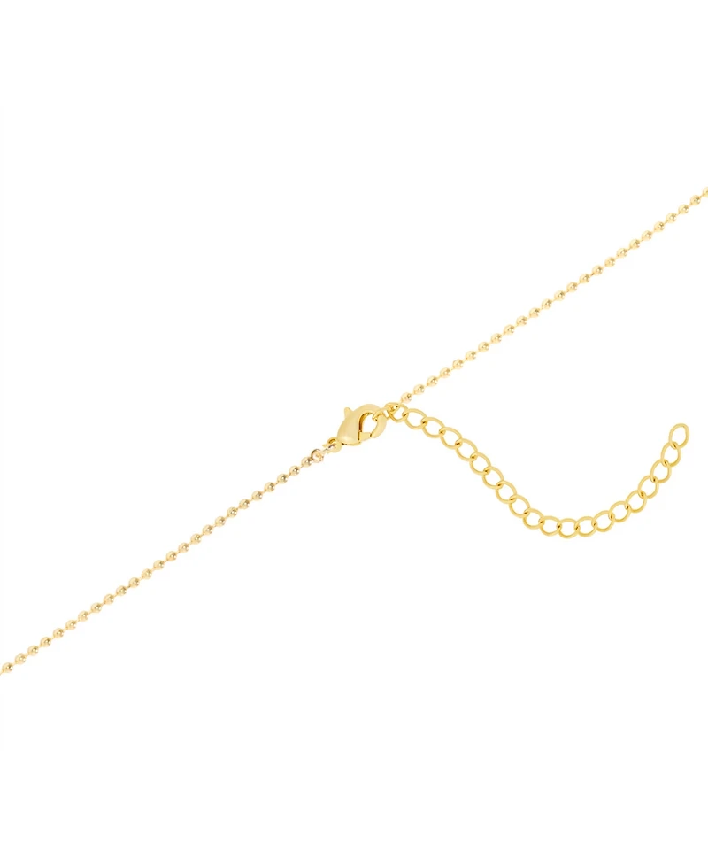 Macy's Gold-Plated Howlite Turquoise Oval Beaded Necklace