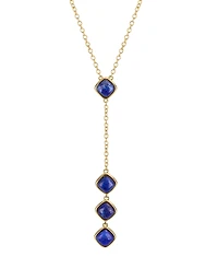Macy's Gold-Plated Lapis Howlite Turquoise Y-Necklace