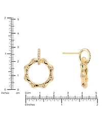 Macy's Gold-Plated Cubic Zirconia Circle Drop Earrings