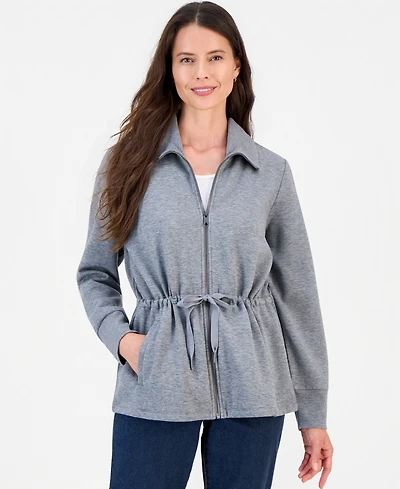 Style & Co Women's LuxLounge Fleece Zip Up Jacket, Macy's Exclusive