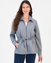 Style & Co Women's LuxLounge Fleece Zip Up Jacket, Macy's Exclusive