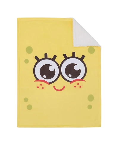 NoJo SpongeBob SquarePants Super Soft Sherpa Baby Blanket