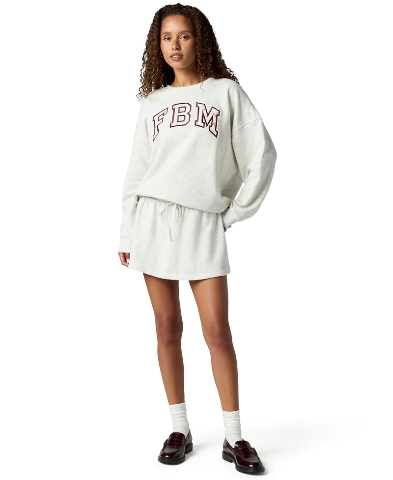 Florence By Mills Juniors' Crewneck Long-Sleeve Sweatshirt