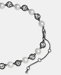 Karl Lagerfeld Paris Crystal & Imitation Pearl Collar Necklace, 16" + 3" extender