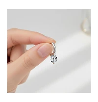 Rachel Glauber Radiant Gold Plated Cz Huggie Hoop Earrings