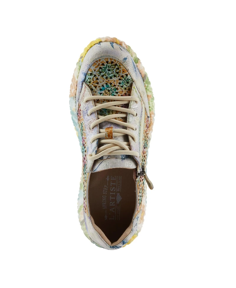L'Artiste Women's Bloomington Sneaker with Leather Upper