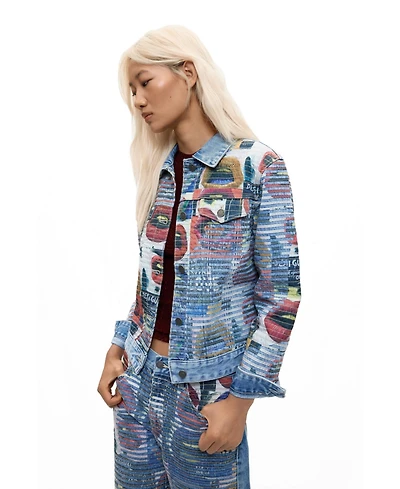 Desigual Women's Printed denim jacket