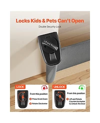 Ruie Retractable Mesh Dog Gate 31.3 inches Tall Extends to 56.3 in Wide
