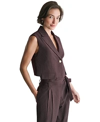 Bcbg Women's Cropped Peak-Lapel One-Button Jacket