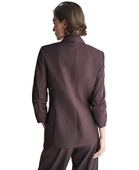 Bcbg Women's Long Double-Breasted Peak-Lapel Blazer