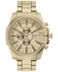 Diesel Men's Mega Chief Slim Quartz Chronograph Gold Stainless Steel Watch 48mm