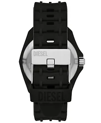 Diesel Men's Stinger Three-Hand Quartz Black Silicone 45mm