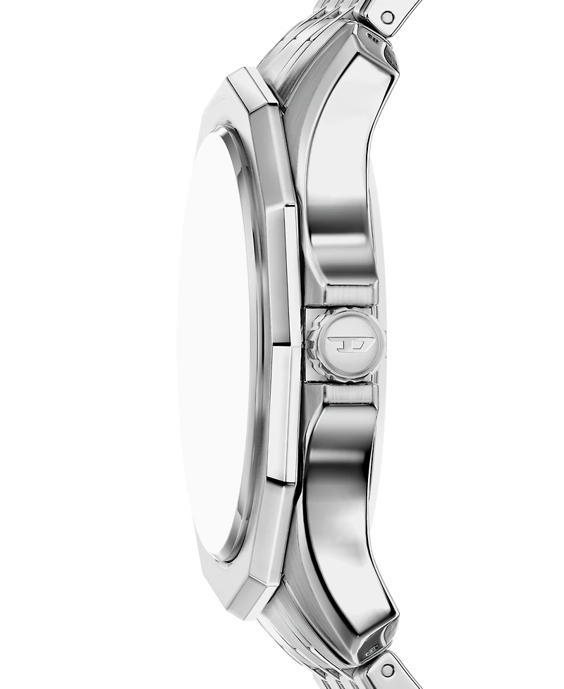 Diesel Men's Stinger Three-Hand Quartz Silver Stainless Steel 44mm